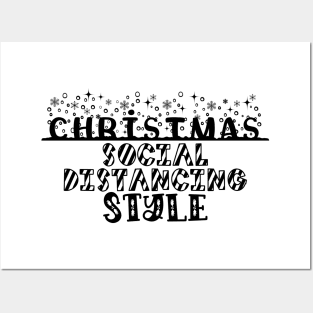 Christmas Social Distancing Style Posters and Art